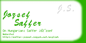 jozsef saffer business card